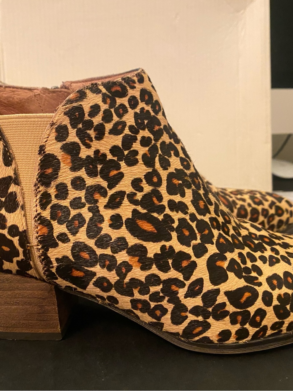 Caslon Leopard-Print Chelsea Booties in Tan and Black